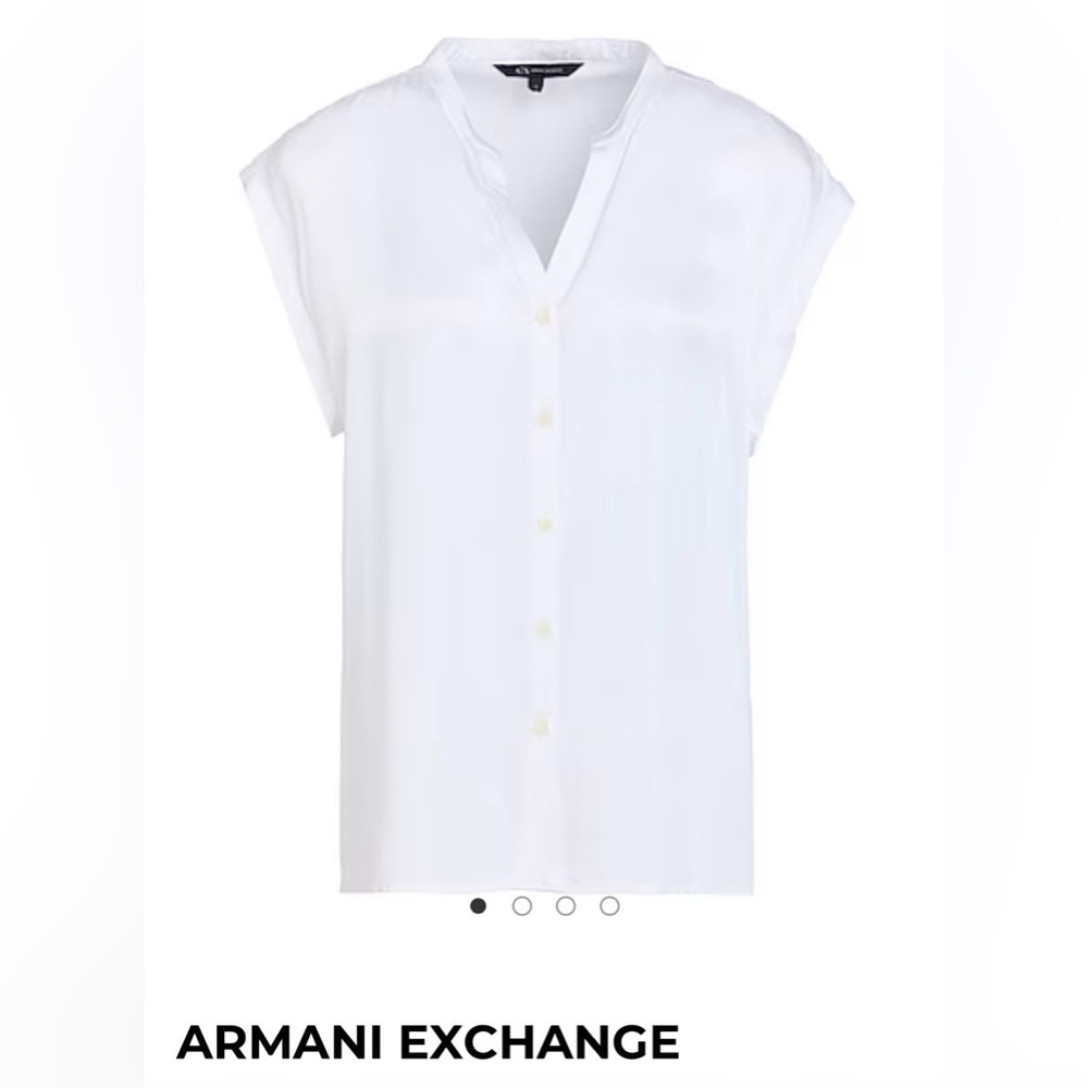 Armani Exchange White Button-Down Shirt